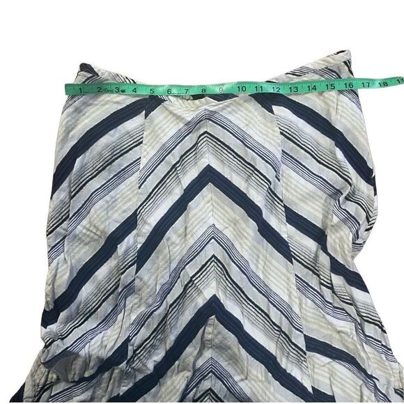 Lane Bryant multicolor striped full length skirt 14/16 linen blend - Picture 4 of 6